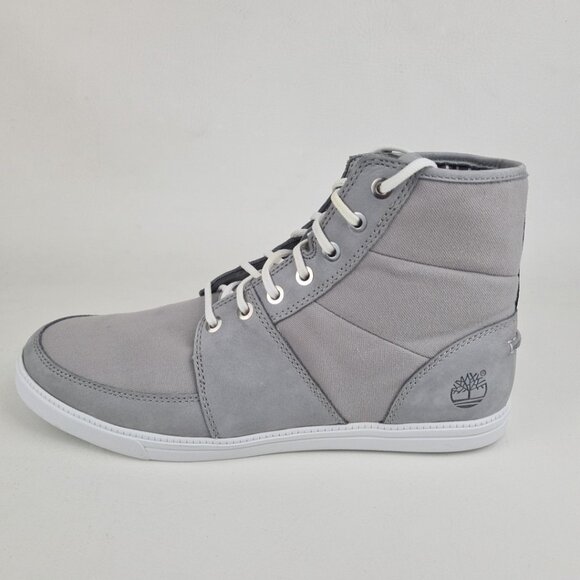 Timberland Earthkeepers Newmarket Grey Canvas Suede Men Boots - Picture 1 of 11